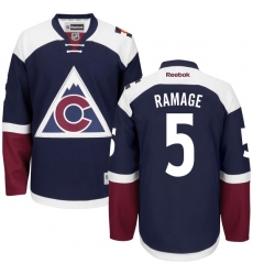 Women's Reebok Colorado Avalanche #5 Rob Ramage Premier Blue Third NHL Jersey