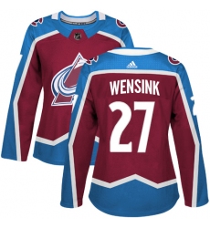 Women's Adidas Colorado Avalanche #27 John Wensink Premier Burgundy Red Home NHL Jersey