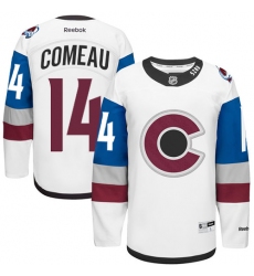Men's Reebok Colorado Avalanche #14 Blake Comeau Authentic White 2016 Stadium Series NHL Jersey
