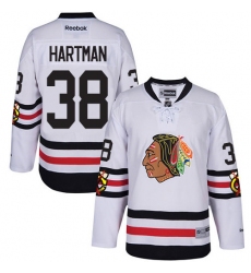 Youth Reebok Chicago Blackhawks #38 Ryan Hartman Premier White 2017 Winter Classic NHL Jersey