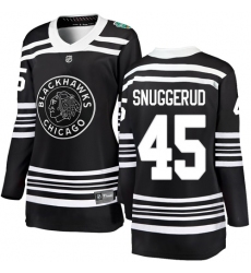 Women's Chicago Blackhawks #50 Corey Crawford Black 2019 Winter Classic Fanatics Branded Breakaway NHL Jersey