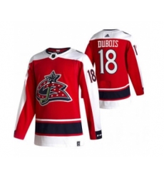 Men's Columbus Blue Jackets #18 Pierre-Luc Dubois Red 2020-21 Reverse Retro Alternate Hockey Jersey