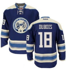 Men's Reebok Columbus Blue Jackets #18 Pierre-Luc Dubois Premier Navy Blue Third NHL Jersey