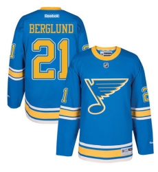 Youth Reebok St. Louis Blues #21 Patrik Berglund Premier Blue 2017 Winter Classic NHL Jersey
