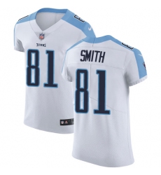 Men's Nike Tennessee Titans #81 Jonnu Smith White Vapor Untouchable Elite Player NFL Jersey