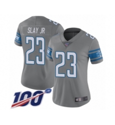 Women's Detroit Lions #31 Teez Tabor Limited Gray Inverted Legend 100th Season Football Jersey