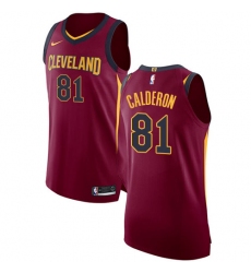 Youth Nike Cleveland Cavaliers #81 Jose Calderon Authentic Maroon Road NBA Jersey - Icon Edition