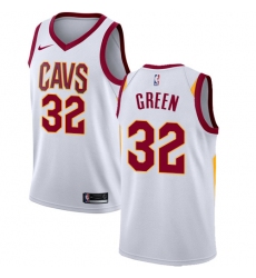 Men's Nike Cleveland Cavaliers #32 Jeff Green Swingman White Home NBA Jersey - Association Edition