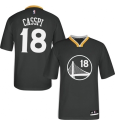 Men's Adidas Golden State Warriors #18 Omri Casspi Authentic Black Alternate NBA Jersey