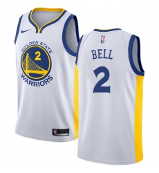 Women's Nike Golden State Warriors #2 Jordan Bell Authentic White Home NBA Jersey - Association Edition