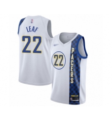 Men's Indiana Pacers #22 T. J. Leaf Swingman White Basketball Jersey - 2019 20 City Edition
