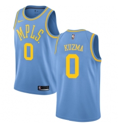 Youth Nike Los Angeles Lakers #0 Kyle Kuzma Swingman Blue Hardwood Classics NBA Jersey