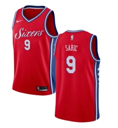 Men's Nike Philadelphia 76ers #9 Dario Saric Authentic Red Alternate NBA Jersey Statement Edition