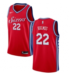 Men's Nike Philadelphia 76ers #22 Richaun Holmes Authentic Red Alternate NBA Jersey Statement Edition