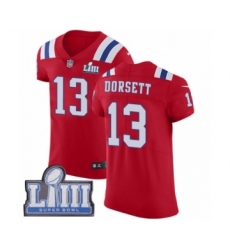 Men's Nike New England Patriots #13 Phillip Dorsett Red Alternate Vapor Untouchable Elite Player Super Bowl LIII Bound NFL Jersey