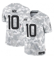 Men's Denver Broncos #10 Bo Nix 2024 F.U.S.E Arctic Camo Salute To Service Limited Stitched Football Jersey