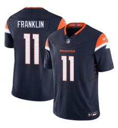 Men's Denver Broncos #11 Troy Franklin Navy F.U.S.E. Vapor Limited Football Stitched Jersey