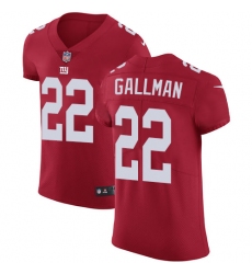 Men's Nike New York Giants #22 Wayne Gallman Red Alternate Vapor Untouchable Elite Player NFL Jersey