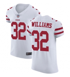 Men's Nike San Francisco 49ers #32 Joe Williams White Vapor Untouchable Elite Player NFL Jersey