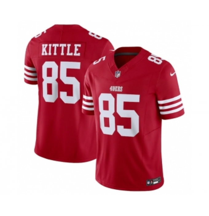 Men's San Francisco 49ers #85 George Kittle Red 2023 F.U.S.E. Vapor Untouchable Limited Stitched Football Jersey