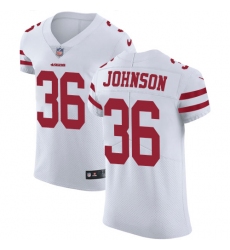 Men's Nike San Francisco 49ers #36 Dontae Johnson White Vapor Untouchable Elite Player NFL Jersey