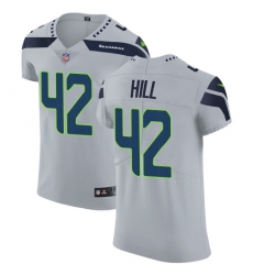 Men's Nike Seattle Seahawks #42 Delano Hill Grey Alternate Vapor Untouchable Elite Player NFL Jersey