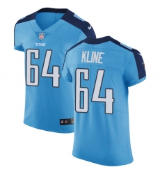 Men's Nike Tennessee Titans #64 Josh Kline Light Blue Team Color Vapor Untouchable Elite Player NFL Jersey