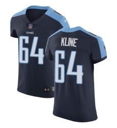 Men's Nike Tennessee Titans #64 Josh Kline Navy Blue Alternate Vapor Untouchable Elite Player NFL Jersey