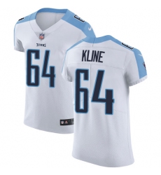 Men's Nike Tennessee Titans #64 Josh Kline White Vapor Untouchable Elite Player NFL Jersey