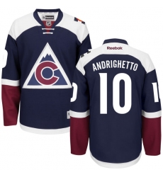 Men's Reebok Colorado Avalanche #10 Sven Andrighetto Premier Blue Third NHL Jersey