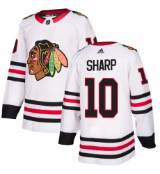 Youth Adidas Chicago Blackhawks #10 Patrick Sharp Authentic White Away NHL Jersey