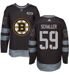 Men's Adidas Boston Bruins #59 Tim Schaller Authentic Black 1917-2017 100th Anniversary NHL Jersey
