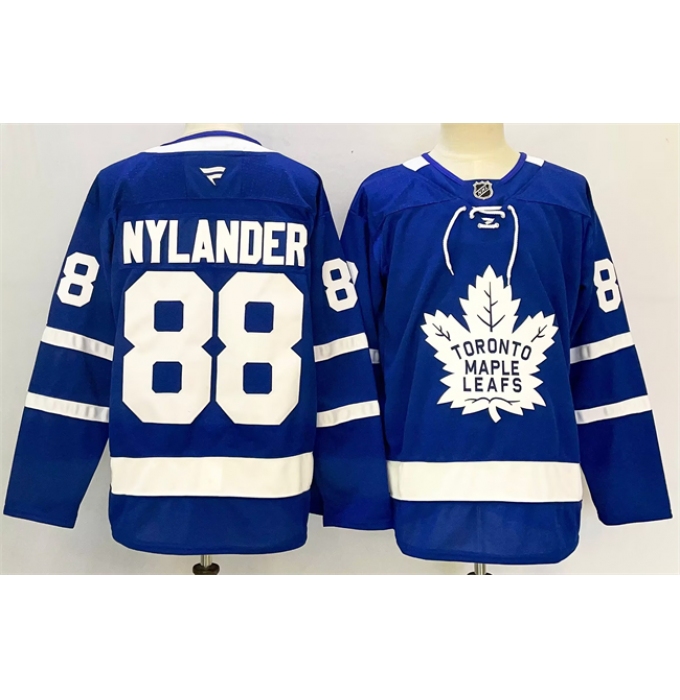 Men's Toronto Maple Leafs #88 William Nylander Blue 2024-25 Stitched Jersey