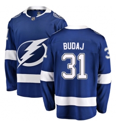 Youth Tampa Bay Lightning #31 Peter Budaj Fanatics Branded Royal Blue Home Breakaway NHL Jersey