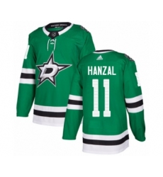 Men's Adidas Dallas Stars #11 Martin Hanzal Premier Green Home NHL Jersey