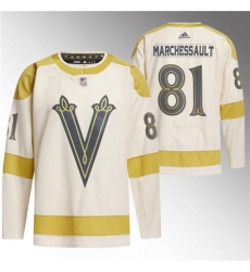 Men's Vegas Golden Knights #81 Jonathan Marchessault Cream 2024 Winter Classic Breakaway Stitched Jersey