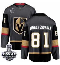 Youth Vegas Golden Knights #81 Jonathan Marchessault Authentic Black Home Fanatics Branded Breakaway 2018 Stanley Cup Final NHL Jersey