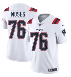 Men's New England Patriots #76 Morgan Moses White 2025 Vapor Limited Football Stitched Jersey