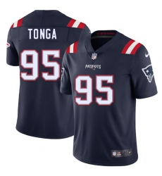 Men's New England Patriots #95 Khyiris Tonga White 2025 Vapor Limited Football Stitched Jersey