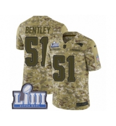 Men's Nike New England Patriots #51 Ja'Whaun Bentley Limited Camo 2018 Salute to Service Super Bowl LIII Bound NFL Jersey