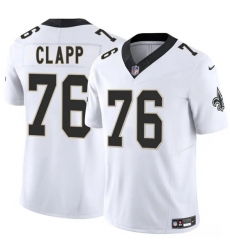 Men's New Orleans Saints #76 Will Clapp White 2025 F.U.S.E. Vapor Limited Football Stitched Jersey