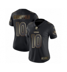 Women's San Francisco 49ers #10 Jimmy Garoppolo Black Gold Vapor Untouchable Limited Football Jersey
