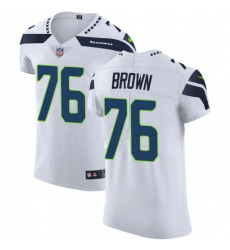 Men's Nike Seattle Seahawks #76 Duane Brown White Vapor Untouchable Elite Player NFL Jersey