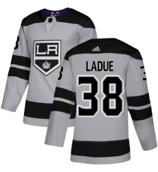 Men's Adidas Los Angeles Kings #38 Paul LaDue Premier Gray Alternate NHL Jersey