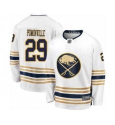 Men's Buffalo Sabres #29 Jason Pominville Fanatics Branded White 50th Season Breakaway Hockey Jersey