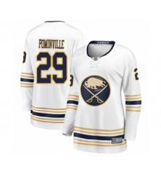 Women's Buffalo Sabres #29 Jason Pominville Fanatics Branded White 50th Season Breakaway Hockey Jersey