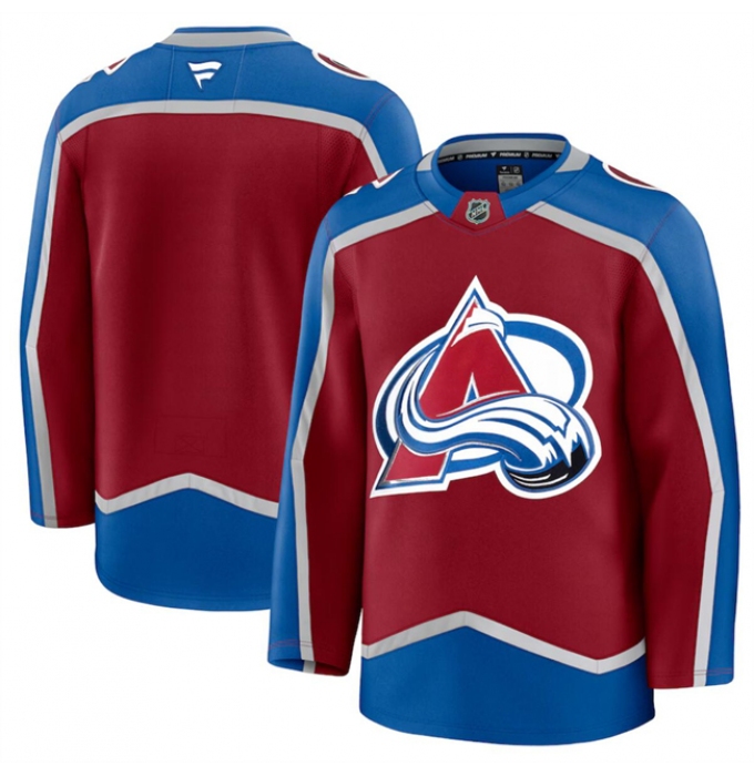 Men's Colorado Avalanche Blank Burgundy 2024-25 Home Stitched Jersey