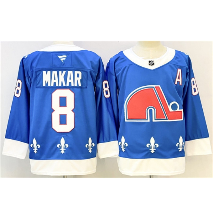 Men's Colorado Avalanche #8 Cale Makar Blue 2025-26 With A Alternate Stitched Jersey