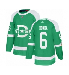 Men's Dallas Stars #6 Julius Honka Authentic Green 2020 Winter Classic Hockey Jersey