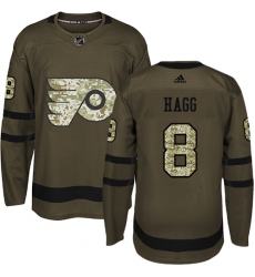 Youth Adidas Philadelphia Flyers #8 Robert Hagg Premier Green Salute to Service NHL Jersey